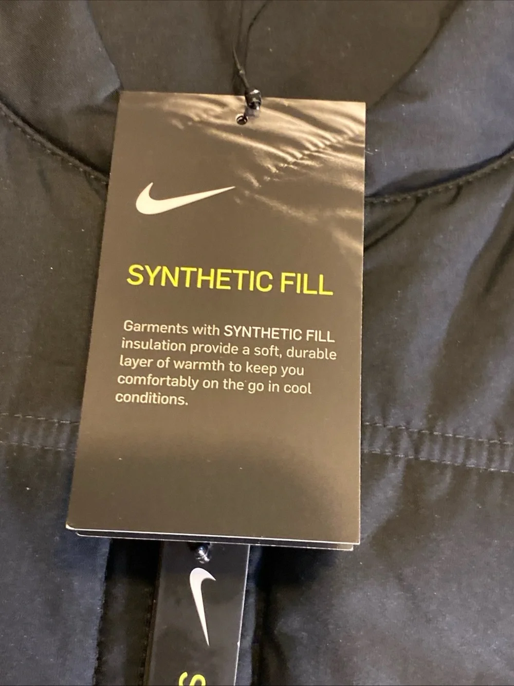 NWT Nike Vest Mens Large Black Synthetic Fill Core Tufts Swimming-dive  Full Zip